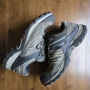 Salomon Gore-Tex Hiking Shoes Contagrip Trail Sneakers Gray Men’s 9 Waterproof